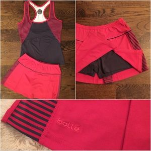 Bolle Tennis Set Pleated Skirt & Racerback Tank, S